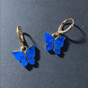 Royal Blue Butterfly Earrings